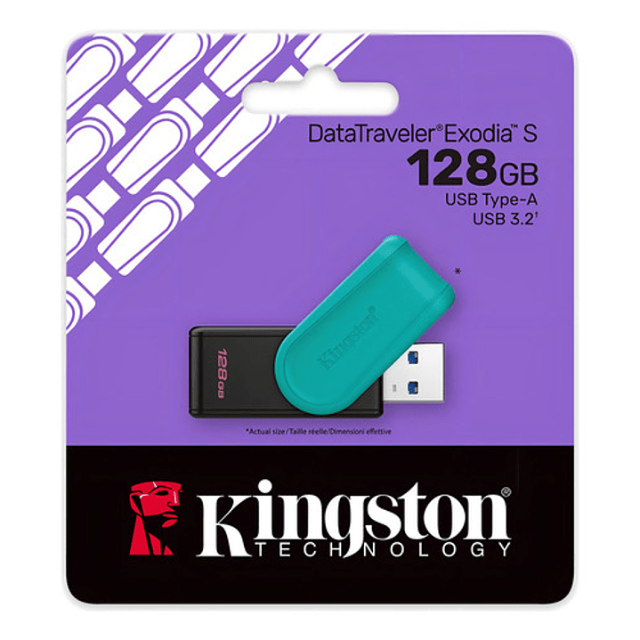 Kingston Datatraveler Exodia S 128gb Usb 3.2 Gen 1 Turquesa 5