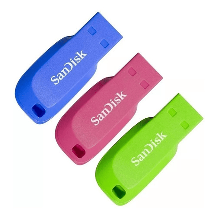 Triple Pack Pendrive Sandisk Cruzer Blade 32gb Usb 2.0  5