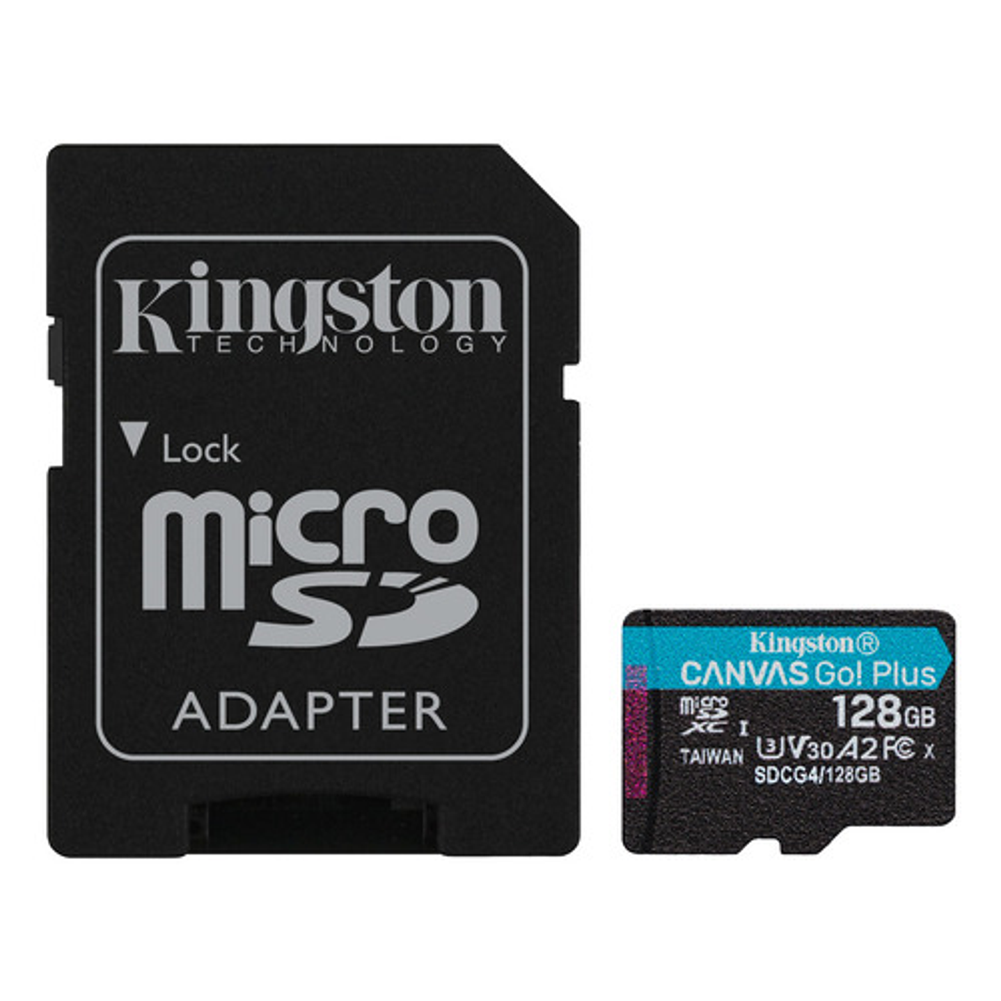 Tarjeta Kingston Canvas Go Plus 128gb Con Adaptador Sd 1