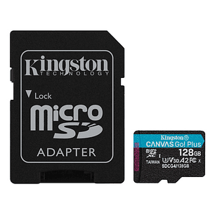 Tarjeta Kingston Canvas Go Plus 128gb Con Adaptador Sd