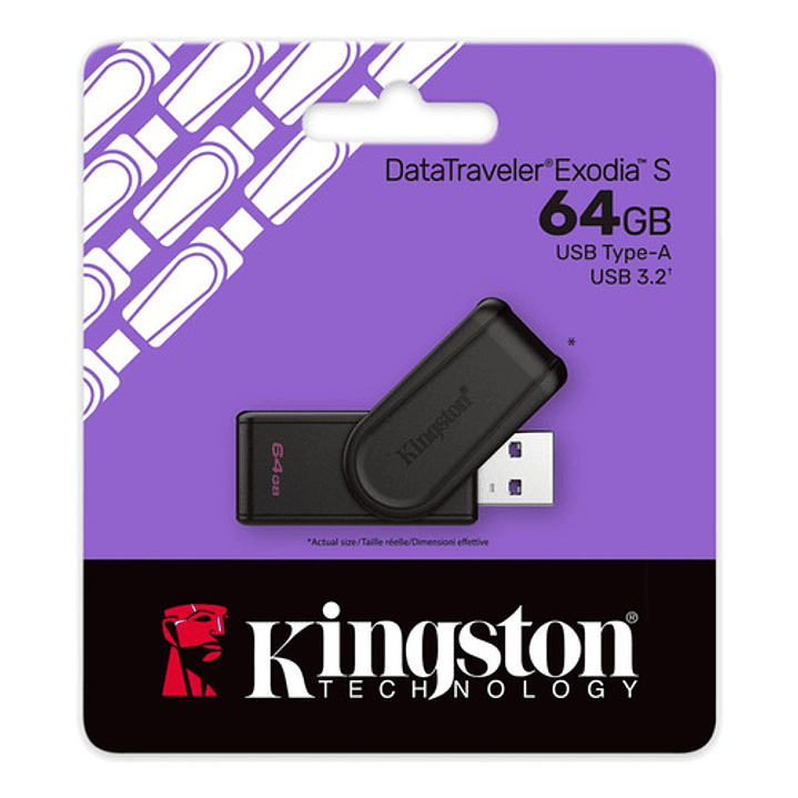 Kingston Usb Datatraveler Exodia S 64 Gb Usb-a 3.2 Gen 1 5