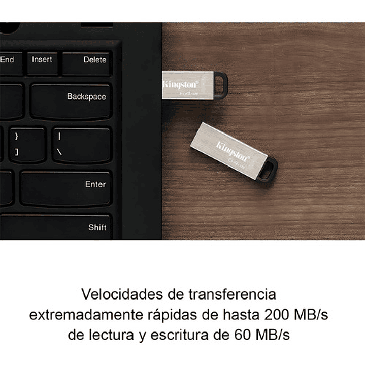 Kingston Usb 3.2 Gen 1 Pen Drive 64gb Metal Negro 7