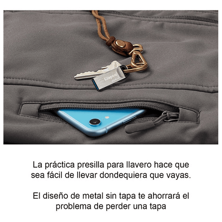 Kingston Usb 3.2 Gen 1 Pen Drive 64gb Metal Negro 8