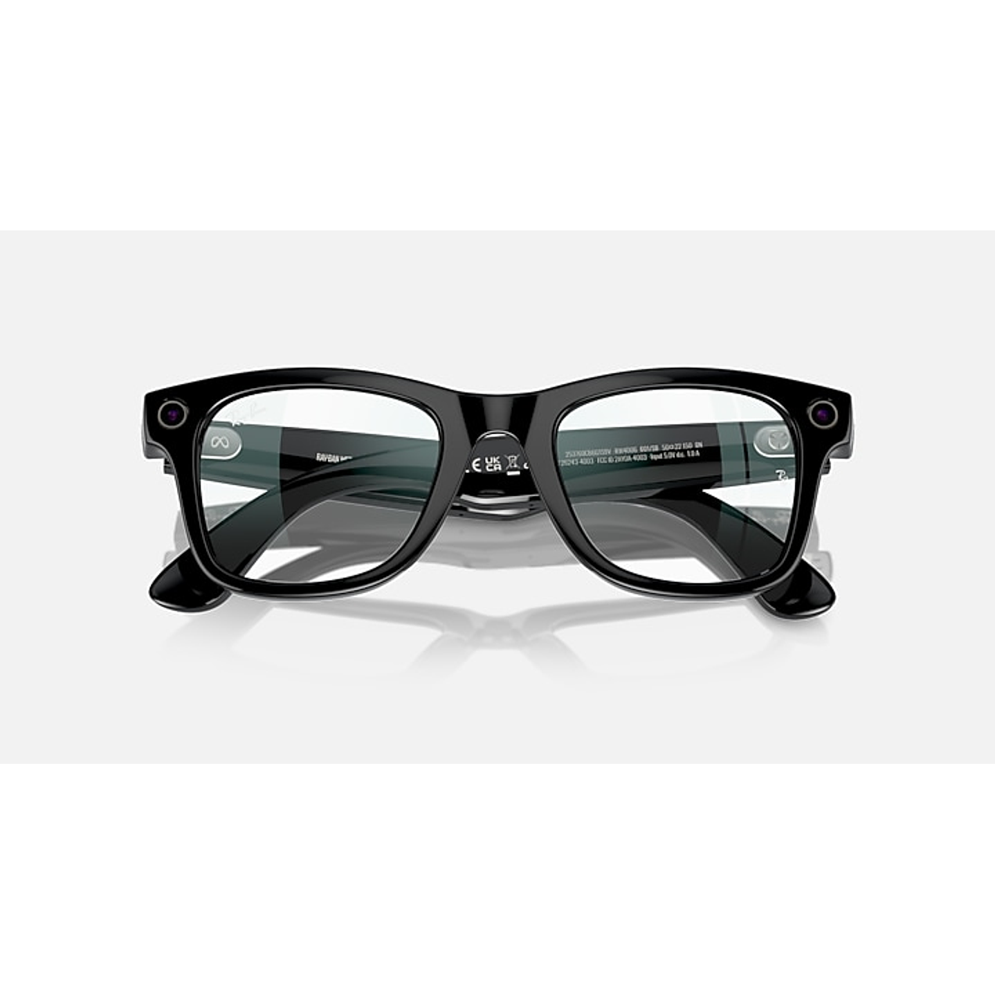 Lentes Rayban Meta Wayfarer RW4008  - Shiny Black -  Clear 4