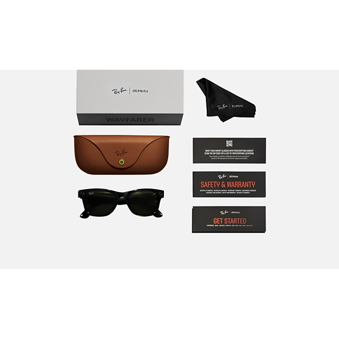 Lentes Rayban Meta Wayfarer RW4008  - Shiny Black -  Clear 6