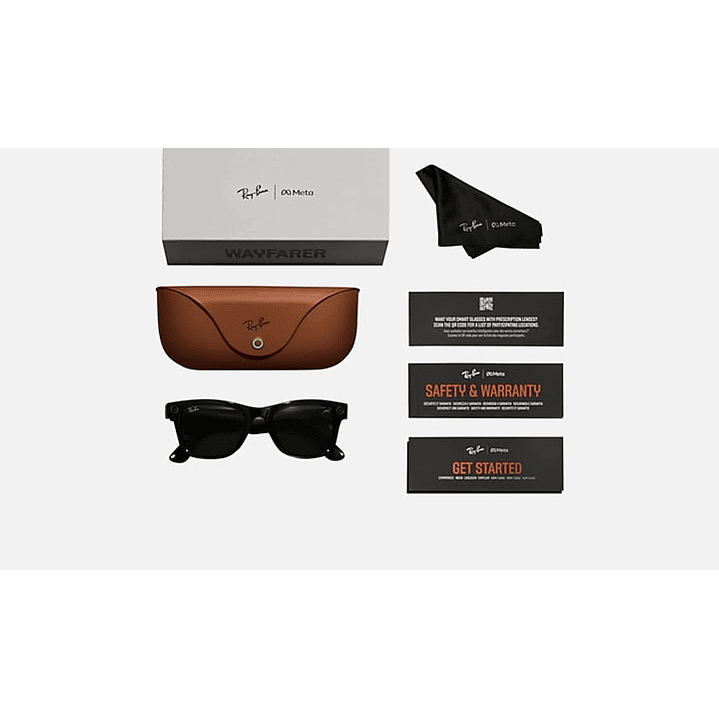 Lentes Rayban Meta Wayfarer RW4008  - Shiny Black -  Clear 6