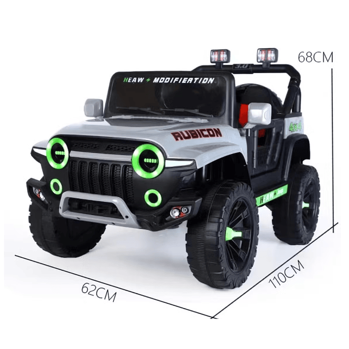 JEEP ELÉCTRICO RUBICON PARA NIÑOS GRIS 1