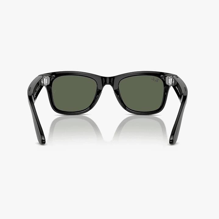 OPEN BOX! Ray-Ban Meta (Gen 2) Wayfarer RW4012 - Color Shiny Black - G15 Green 3