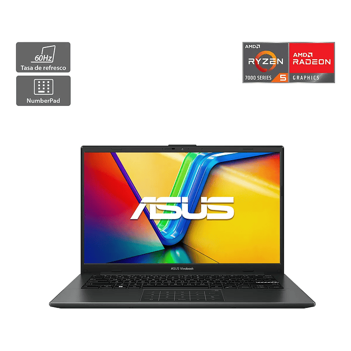 Notebook ASUS Vivobook GO E140 Ryzen 5 7520U 8GB 512GB 14