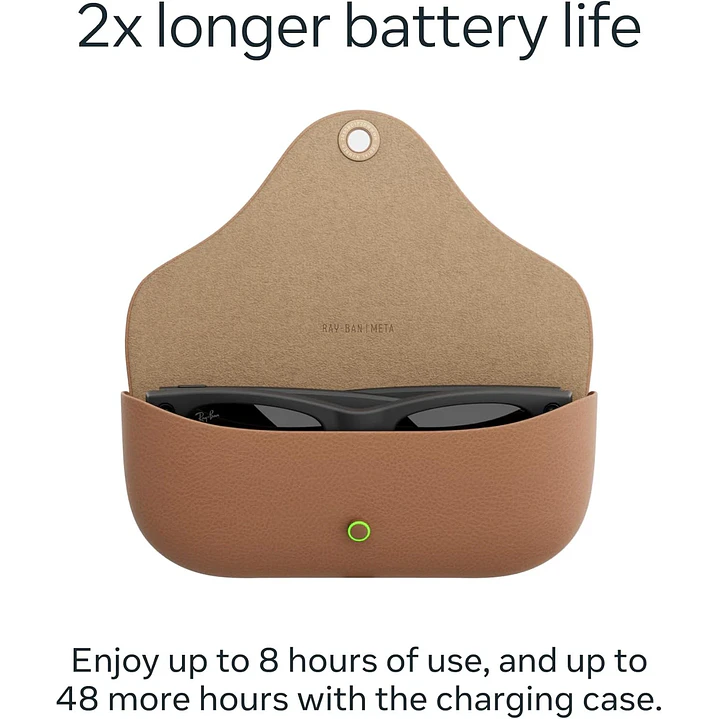 Ray-Ban Meta (Gen 2) Wayfarer RW4012 - Color Shiny Black - Transitions Graph. Green - Talla S 2