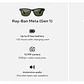 Ray-Ban Meta (Gen 2) Wayfarer RW4012 - Color Shiny Black - Transitions Graph. Green - Talla S - Miniatura 5