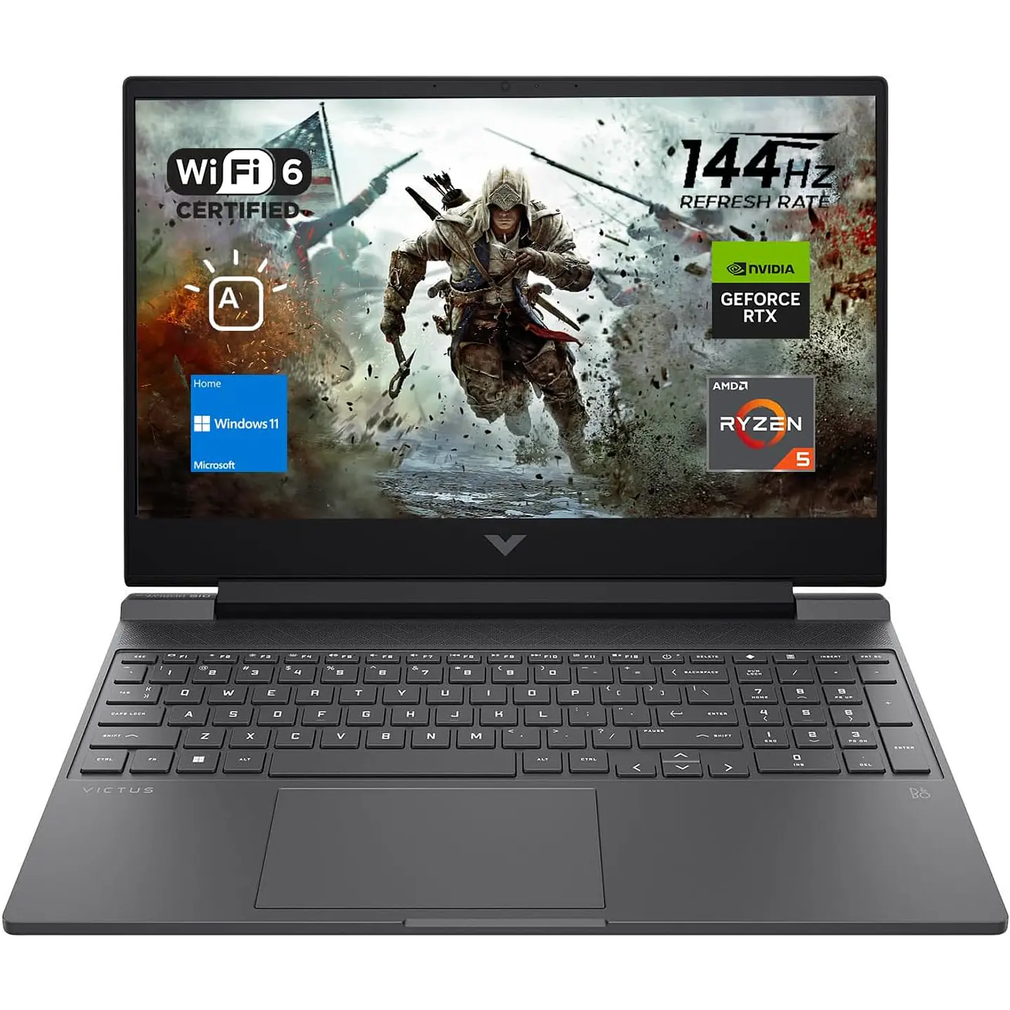 Notebook Gamer HP Victus 15 AMD Ryzen 5-7535HS 16GB DDR5 512GB SSD NVIDIA RTX 2050 Windows 11 Home 1