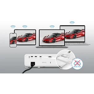 BenQ LW550 Proyector LED WXGA 1280x800 — 2600 Lúmenes, HDMI, Wi-Fi, Sin Lámpara