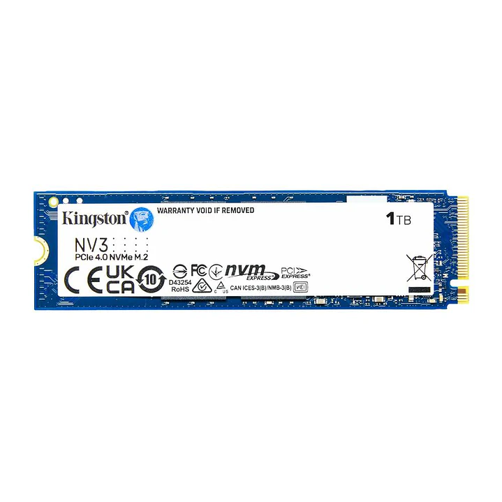 SSD Kingston NV3 1TB M.2 2280 NVMe PCIe 4.0 hasta 6000 MB/s SNV3S/1000G 1