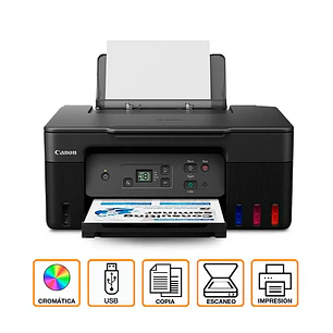 Impresora Multifuncional Canon PIXMA G2170 MegaTank Tinta Continua Color USB