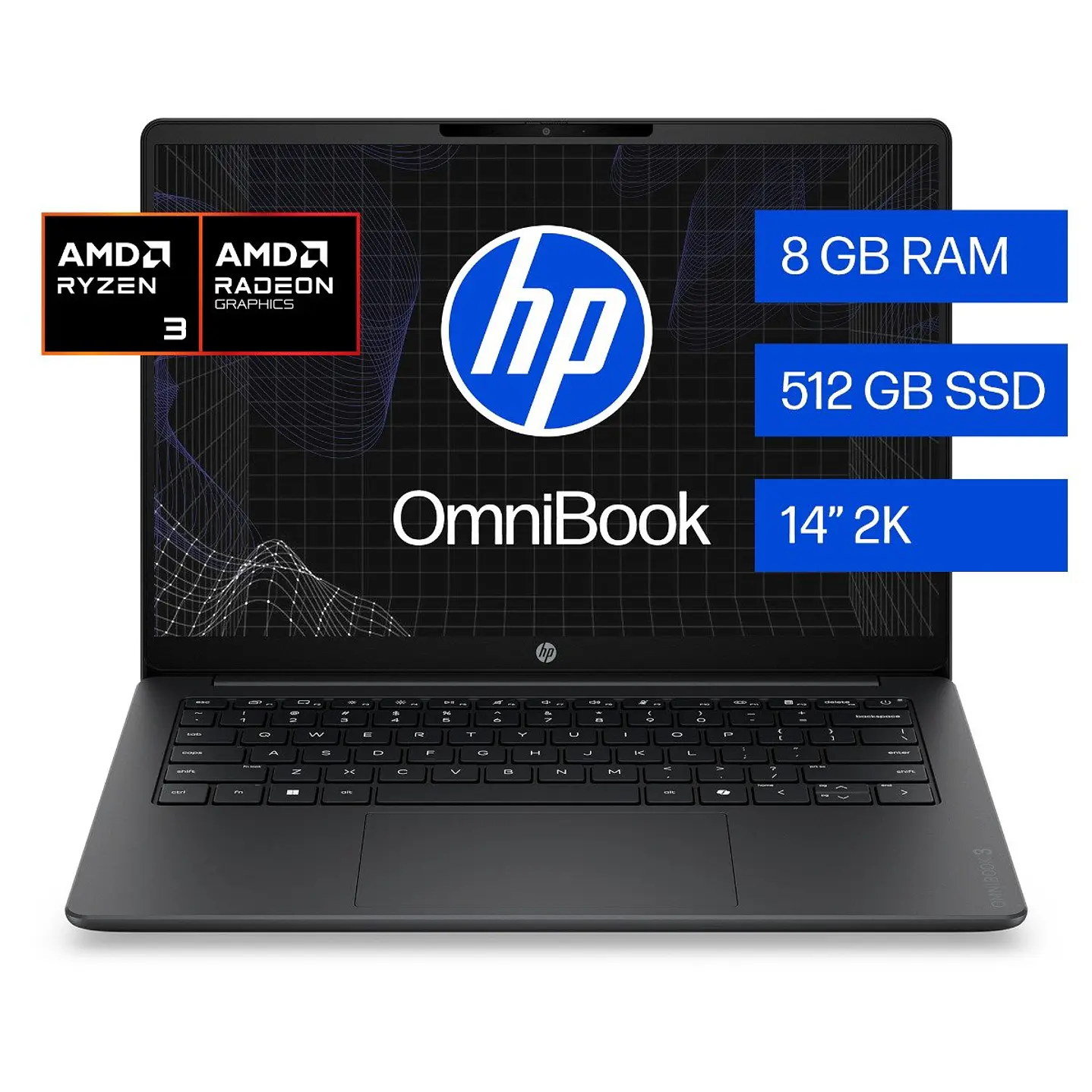 Notebook HP OmniBook 3 14-hy0030la AMD Ryzen 3 30 8GB 512GB SSD 14