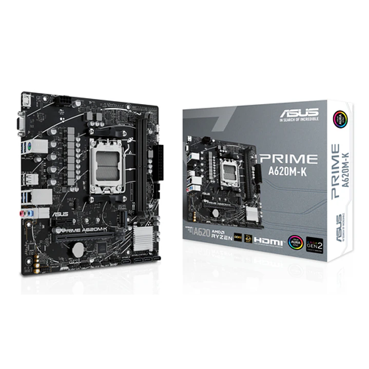 Placa Madre ASUS Prime A620M-K AM5 DDR5 Micro ATX HDMI M.2 1