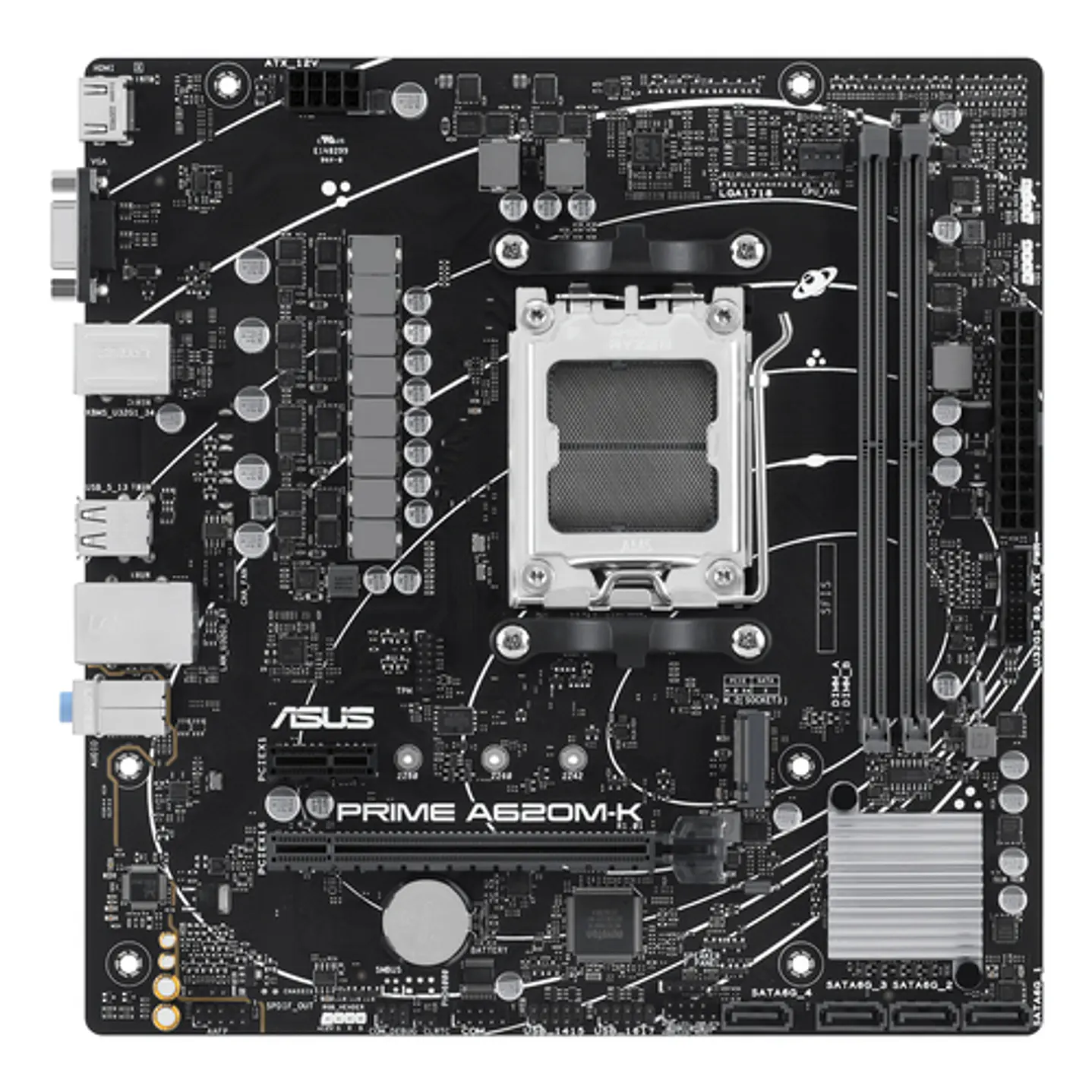 Placa Madre ASUS Prime A620M-K AM5 DDR5 Micro ATX HDMI M.2 2