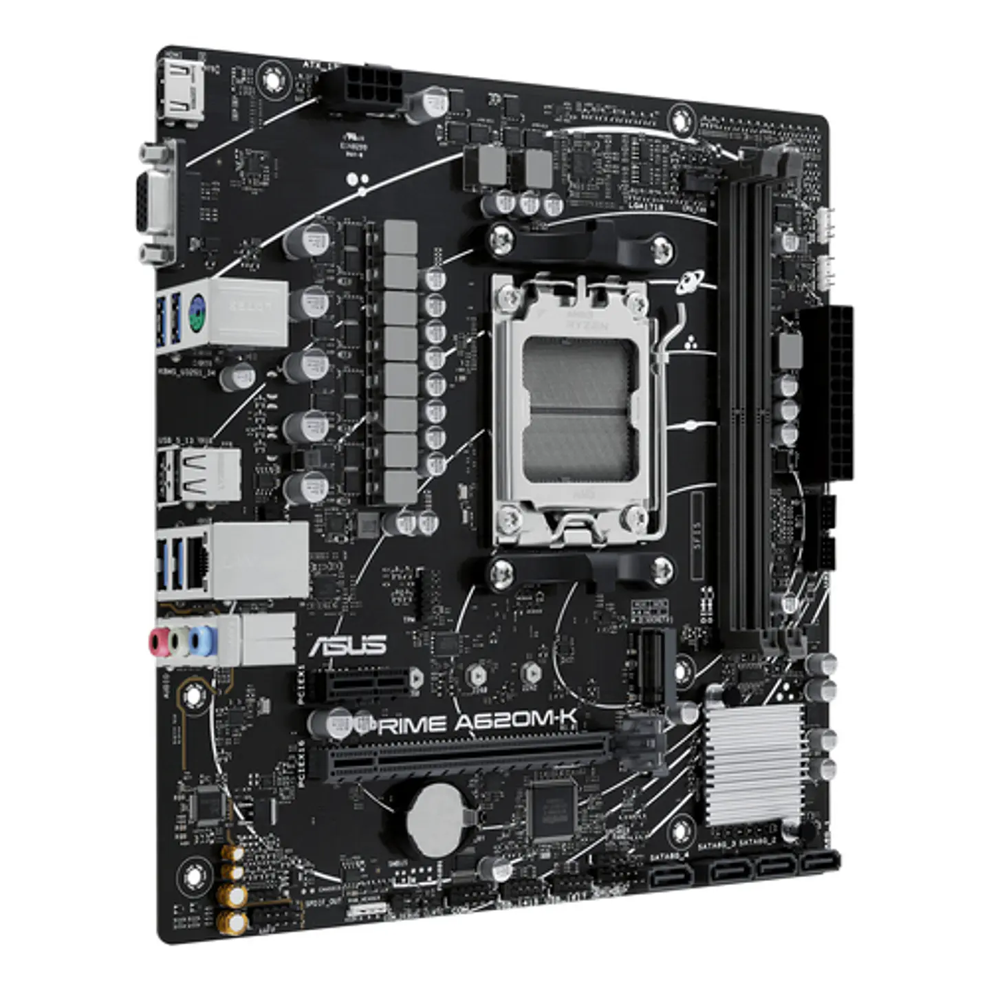 Placa Madre ASUS Prime A620M-K AM5 DDR5 Micro ATX HDMI M.2 3