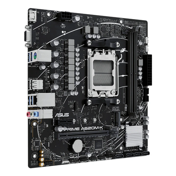 Placa Madre ASUS Prime A620M-K AM5 DDR5 Micro ATX HDMI M.2 3