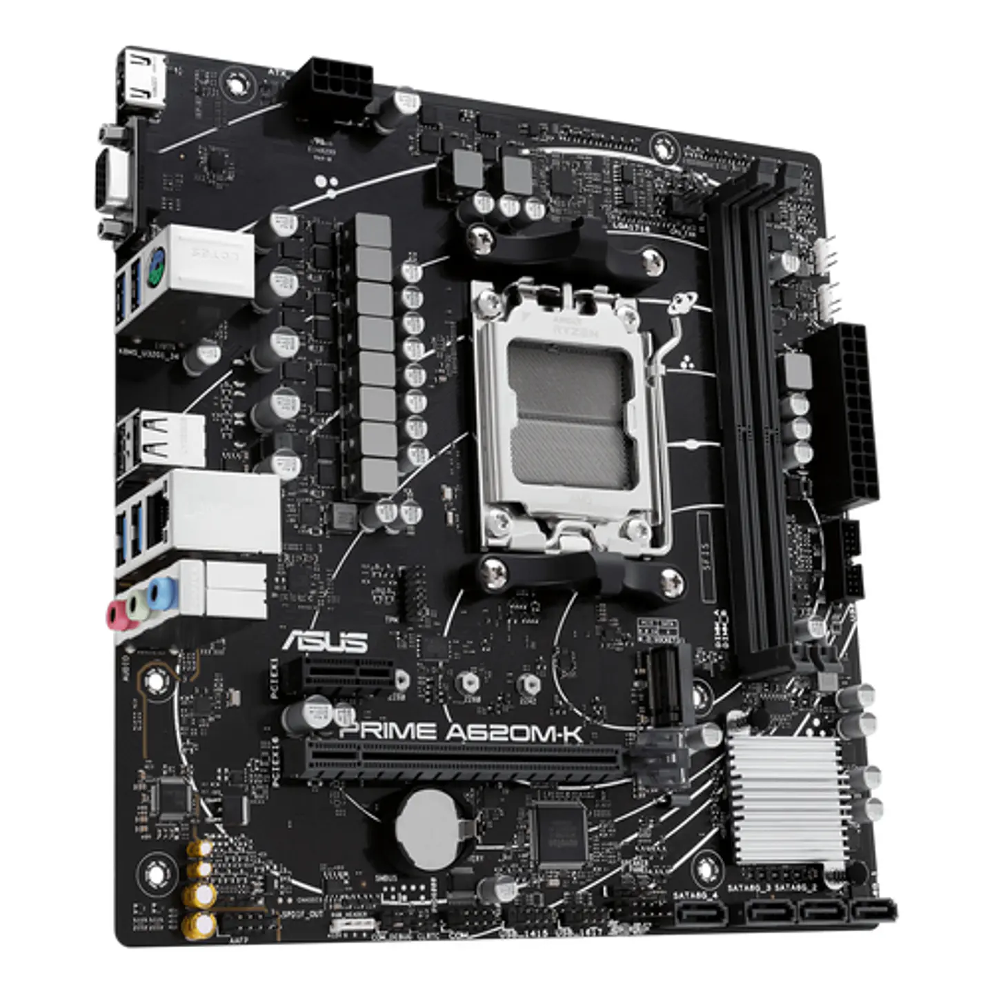 Placa Madre ASUS Prime A620M-K AM5 DDR5 Micro ATX HDMI M.2 4