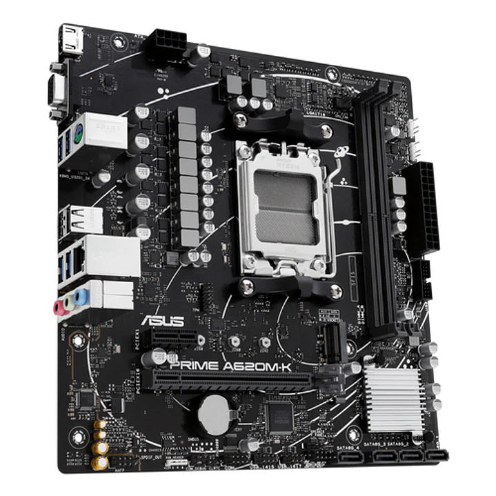Placa Madre ASUS Prime A620M-K AM5 DDR5 Micro ATX HDMI M.2 4