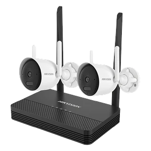 Kit Cámaras Wi-Fi Hikvision NVS 4 Canales + 2 Cámaras Bullet 2MP H.265 microSD hasta 512GB (NKS422WBH)