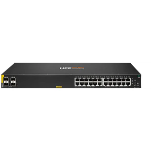 Switch HPE Aruba CX 6100 24 Puertos Gigabit PoE Clase 4 370W 4 SFP+ Administrable (JL677A)