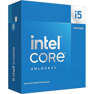Procesador Intel Core i5-14600KF 14 Núcleos 20 Hilos hasta 5.3 GHz 24MB LGA1700 14va Gen Sin Gráficos