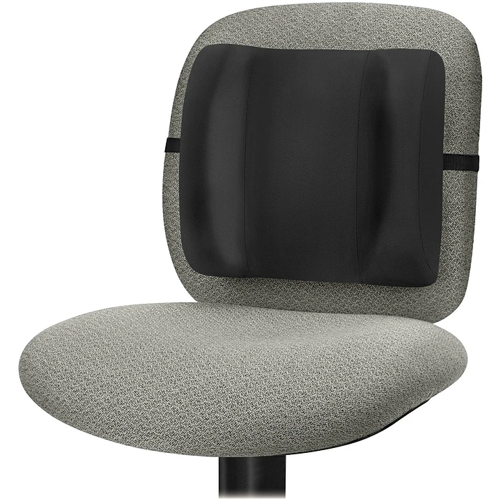 Respaldo Lumbar Kensington Memory Foam L82025F para Silla Negro 1