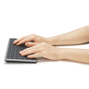 Teclado Inalámbrico Compacto Kensington KB435 EQ Recargable Bluetooth / 2.4 GHz Gris (K75409ES)