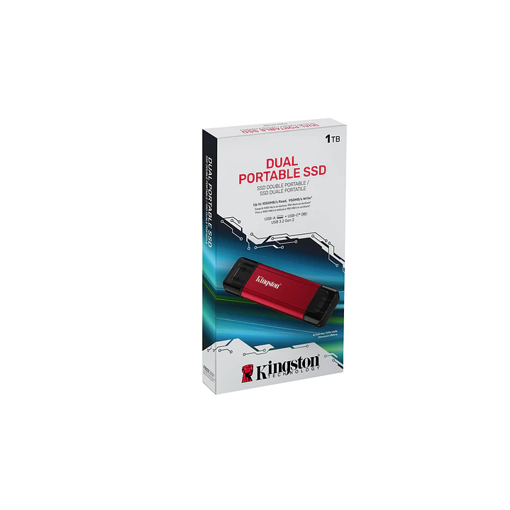 Kingston SSD Externo 1TB DUAL USB-A/C 5