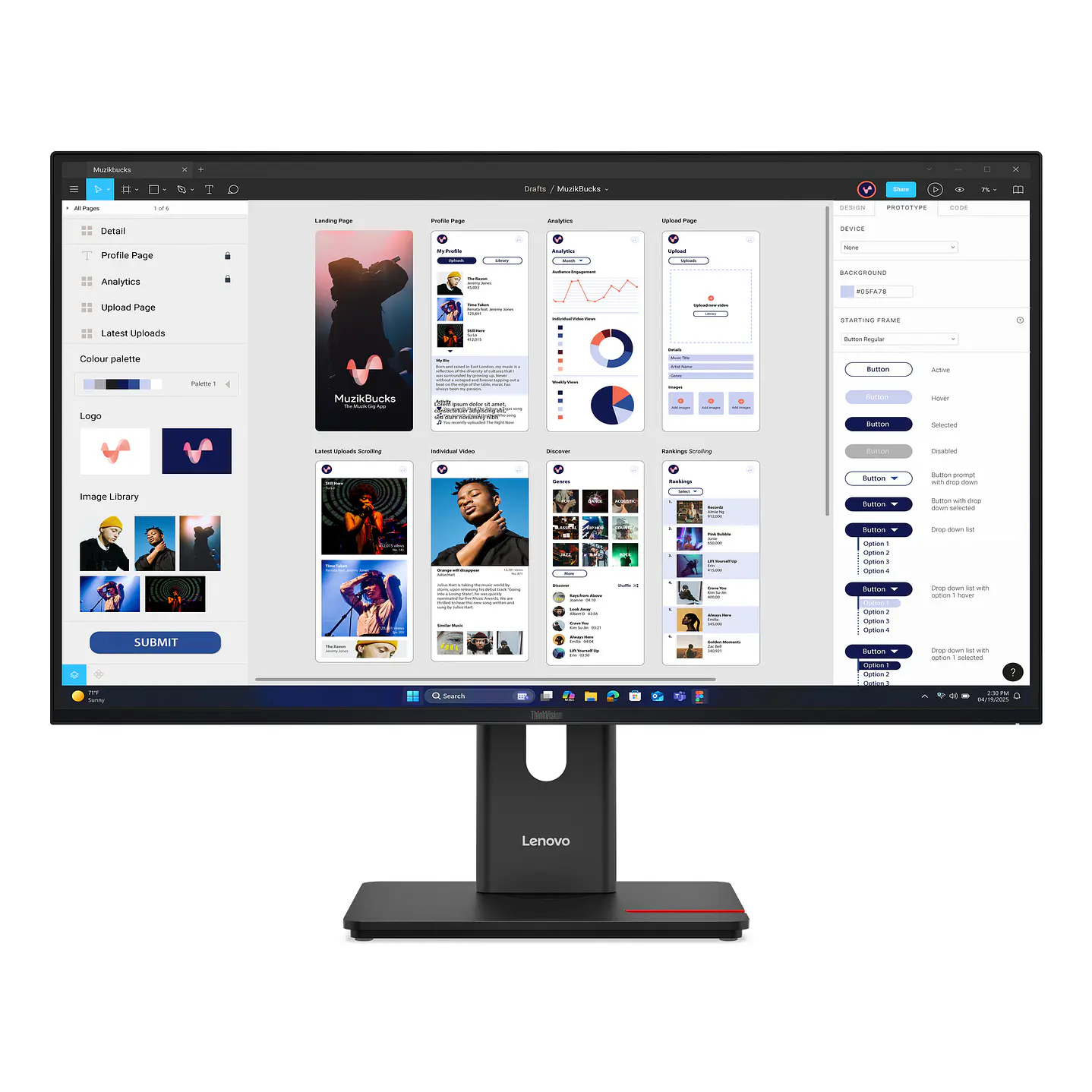 Monitor Lenovo ThinkVision T32UD-40 31.5