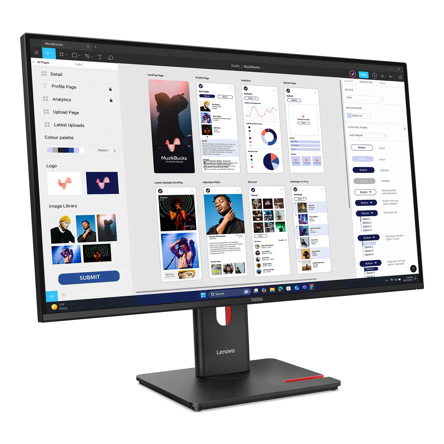 Monitor Lenovo ThinkVision T32UD-40 31.5