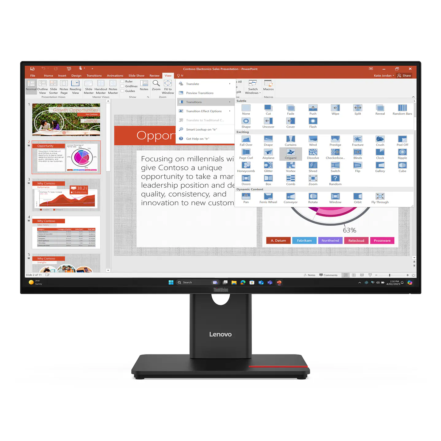 Monitor Lenovo ThinkVision T27-40 27