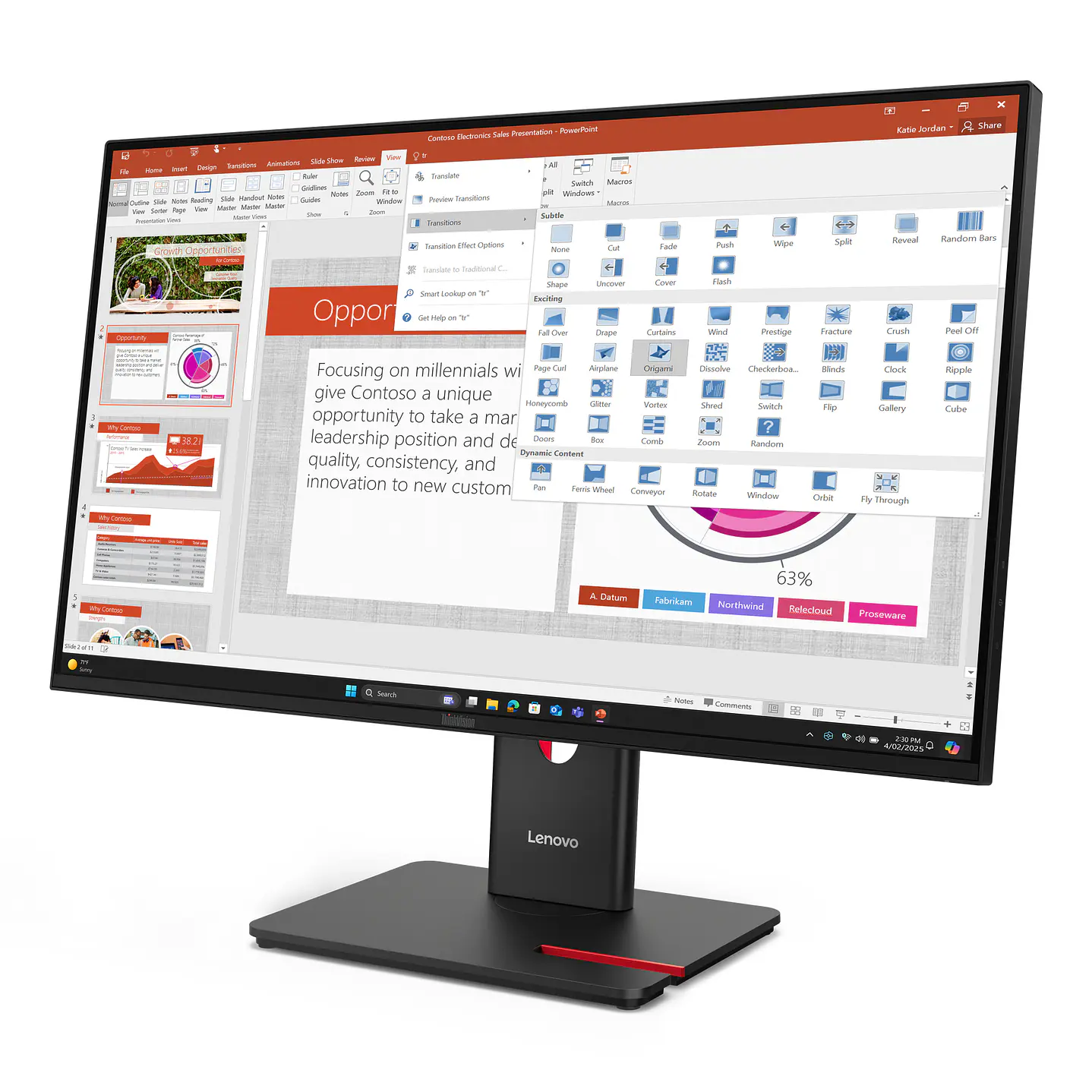 Monitor Lenovo ThinkVision T27-40 27