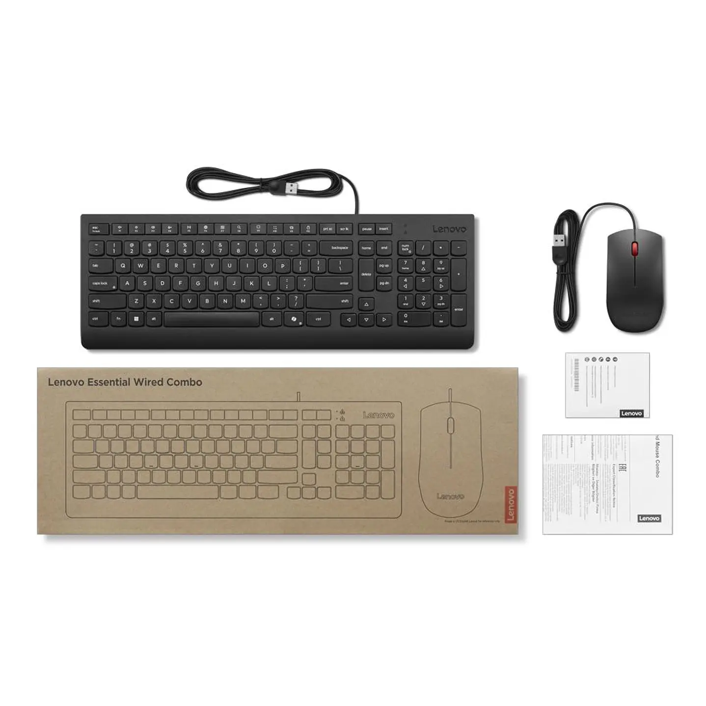 Lenovo Keyboard and mouse set - Essential Wired Combo 3
