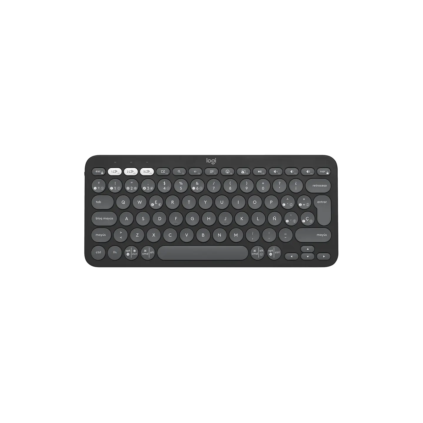 920-011783 TECLADO PEBBLE 2 K380 GRAFITO 1