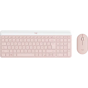 Combo Inalámbrico Logitech MK470 Slim Teclado + Mouse Rosa Español (920-011312)