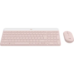Combo Inalámbrico Logitech MK470 Slim Teclado + Mouse Rosa Español (920-011312)