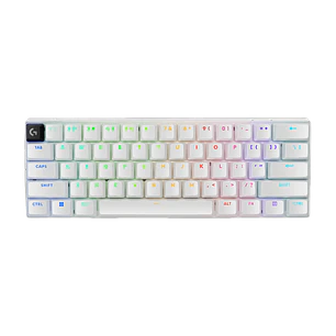Teclado Gamer Inalámbrico Logitech G PRO X 60 LIGHTSPEED Blanco Óptico GX Tactile Inglés US (920-011921)