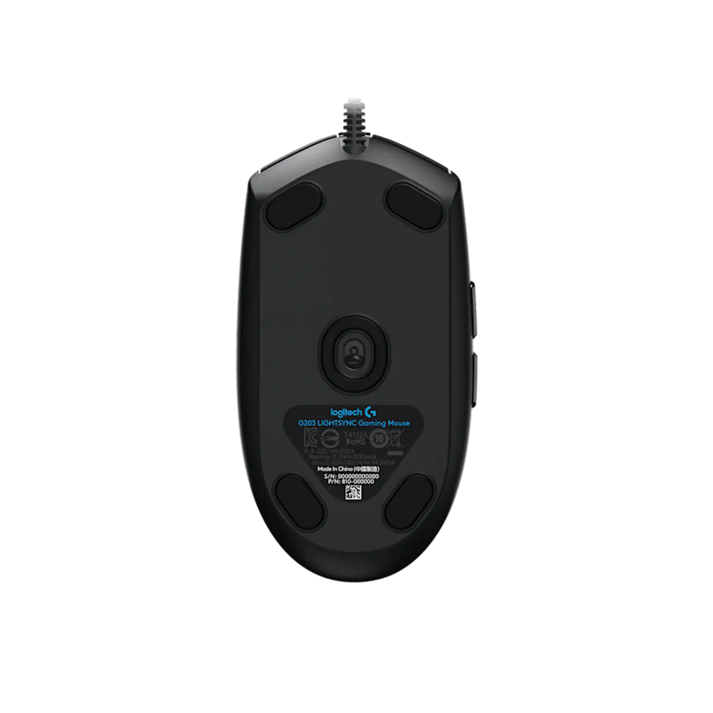 910-005793 MOUSE LOGITECH G203 LIGHTSYNC BLACK 4