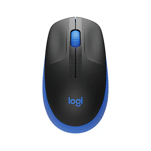 Mouse Inalámbrico Logitech M190 Azul Tamaño Completo (910-005903)