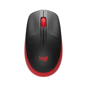 Mouse Inalámbrico Logitech M190 Rojo Tamaño Completo (910-005904)