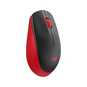 Mouse Inalámbrico Logitech M190 Rojo Tamaño Completo (910-005904)
