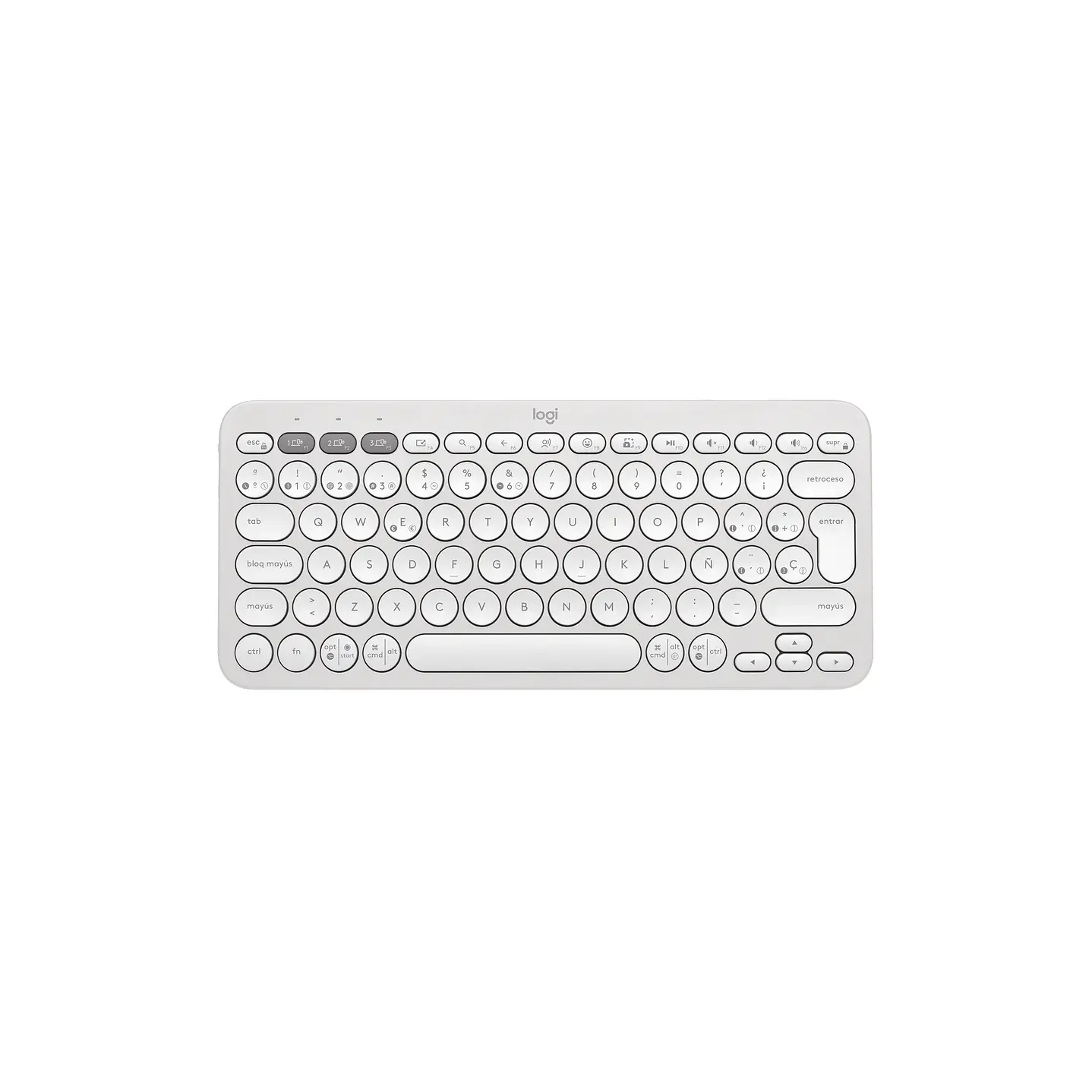 920-011784 TECLADO PEBBLE 2 K380 BLANCO 1