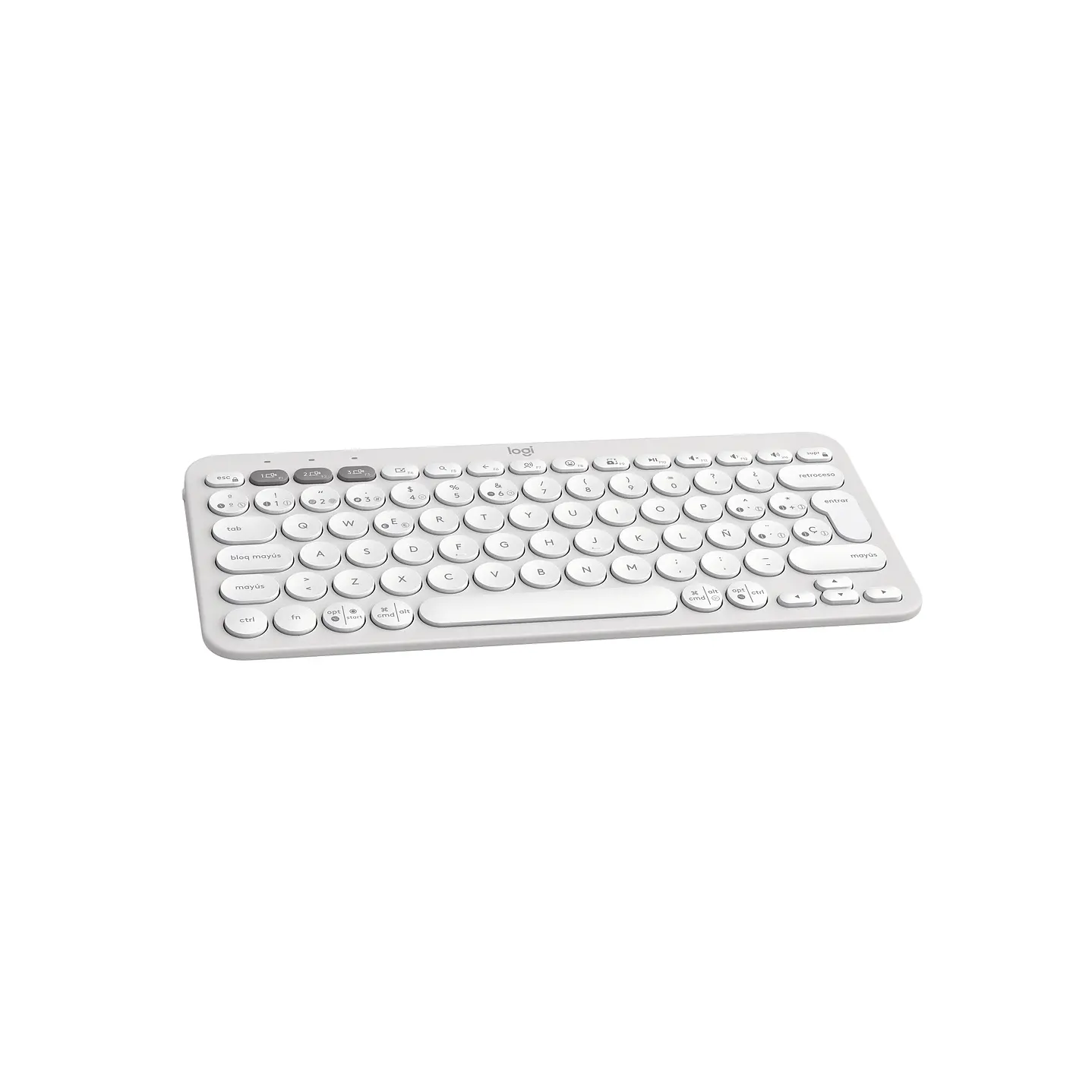 920-011784 TECLADO PEBBLE 2 K380 BLANCO 4