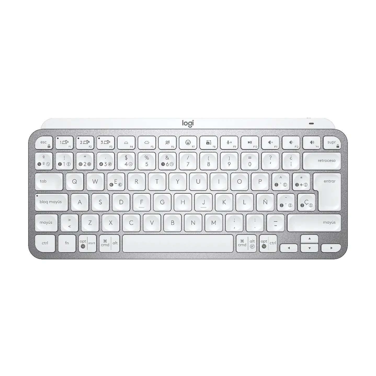 Logitech Teclado inalambrico MX Keys Mini Gris palido Esp 2