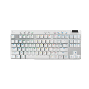 Teclado Gamer Inalámbrico Logitech G PRO X TKL LIGHTSPEED Blanco Tactile Inglés US (920-012143)
