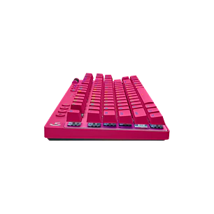 Teclado Gamer Inalámbrico Logitech PRO X TKL LIGHTSPEED Magenta (Rosado) Tactile Inglés US (920-012154)